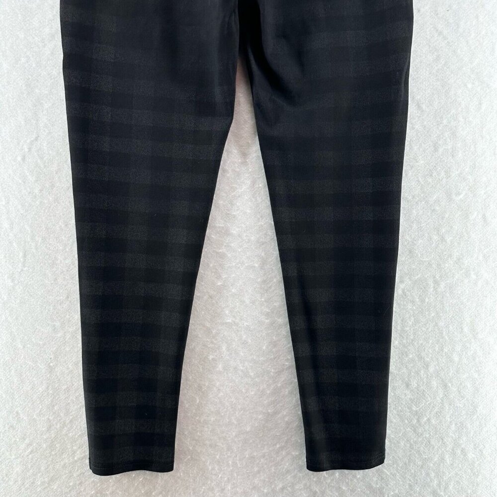 Vizio Collection Pants Womens Size M Ponte Gingham Skinny Pull On Ankle Black - Picture 6 of 11